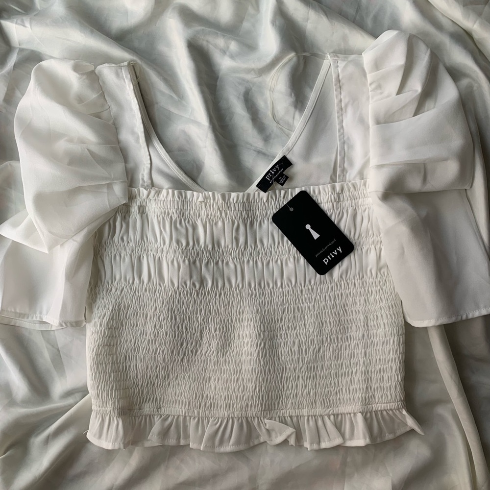 Privy white blouse new
